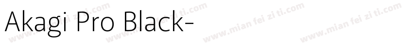 Akagi Pro Black字体转换